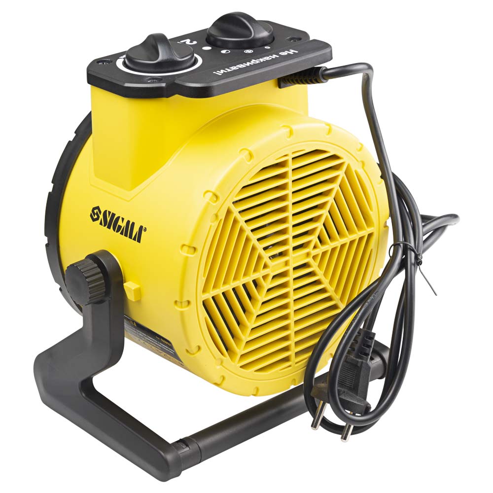 Электрическая тепловая пушка Sigma с керамическим нагревателем 2.0кВт (ударопрочный пластик)