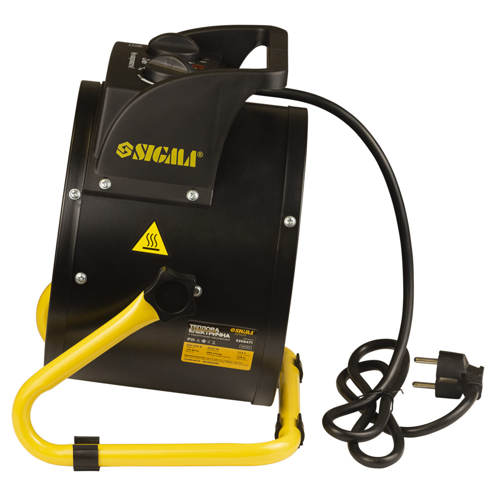 Электрическая тепловая пушка Sigma с керамическим нагревателем 3.0кВт (металл)