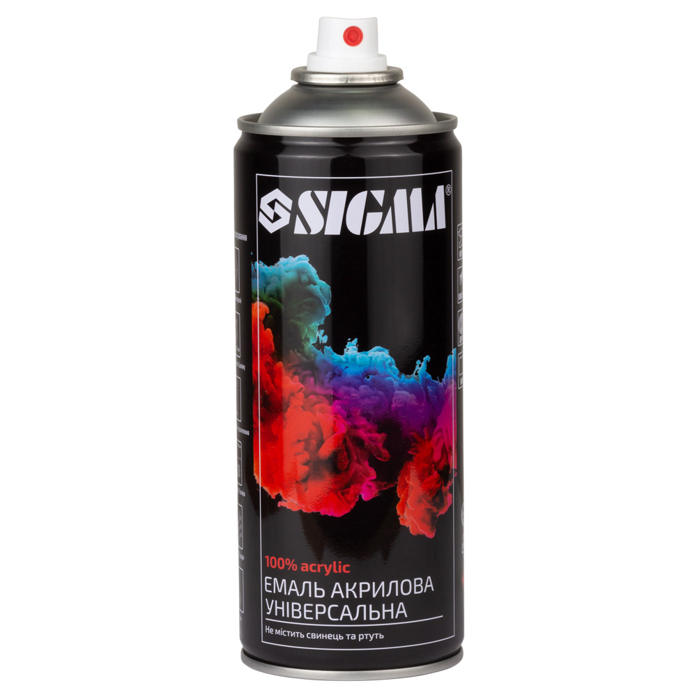 Емаль аерозольна Sigma акрилова 400 мл RAL 3020 червоний глянець