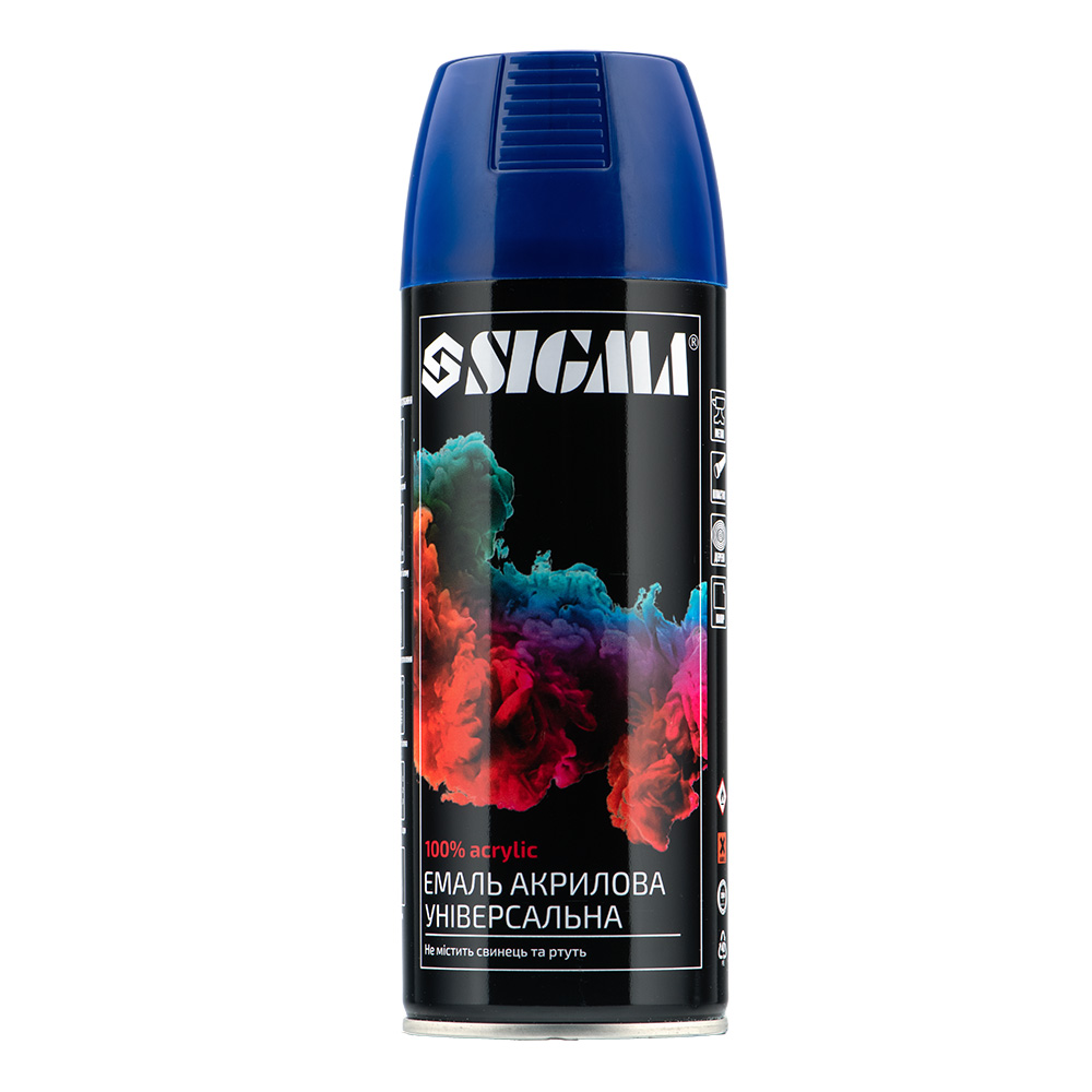 Емаль аерозольна Sigma акрилова 400 мл RAL 5002 ультрамариново-синій глянець