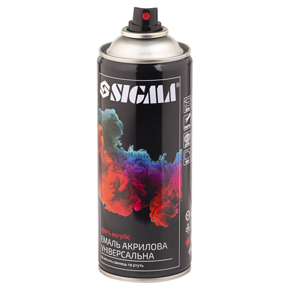 Емаль аерозольна Sigma акрилова 400 мл RAL 8019 сіро-коричневий глянець
