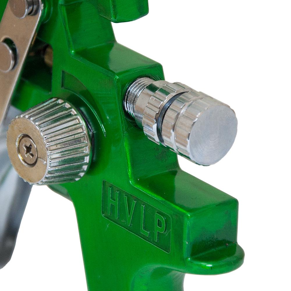 Фарборозпилювач Sigma HVLP Ø1.3 + 1.7 мм 140-280л/хв 3бар в/б 600 мл (пласт) зелений