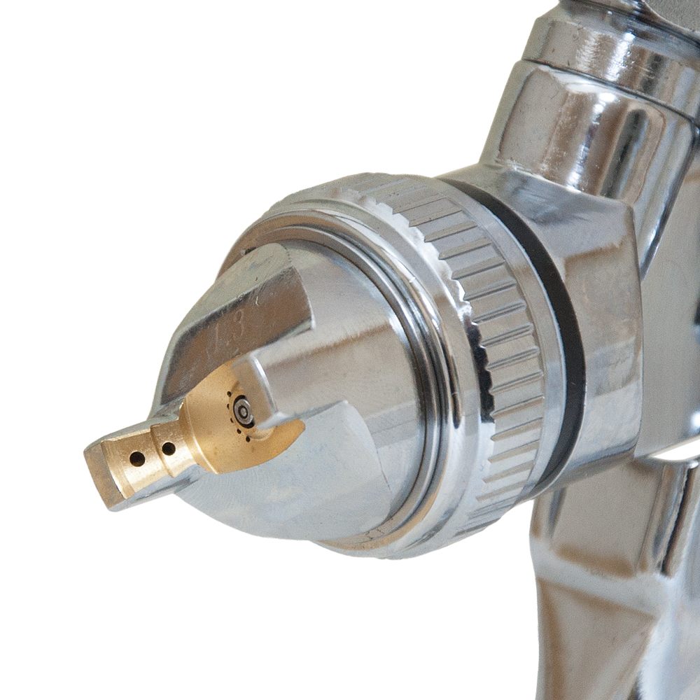 Фарборозпилювач Sigma HVLP Ø1.3 + 1.8 мм 140-280л/хв 6бар в/б 600 мл (пласт) хром