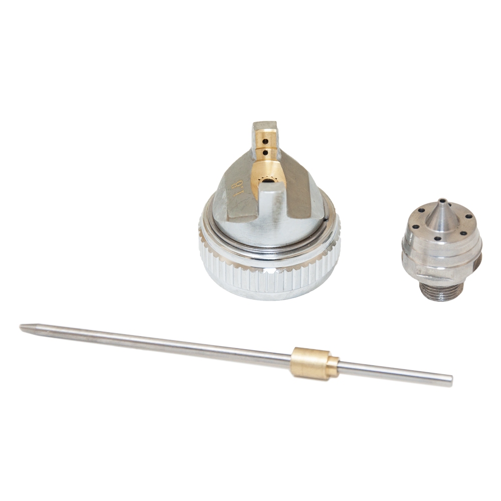 Фарборозпилювач Sigma HVLP Ø1.3 + 1.8 мм 140-280л/хв 6бар в/б 600 мл (пласт) хром