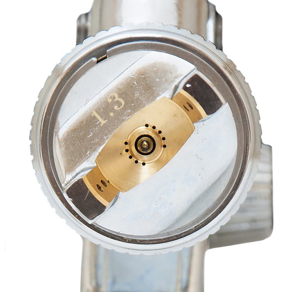 Краскораспылитель Sigma HVLP Ø1.3 мм 140-280л/мин 3бар в/б 600 мл (пласт) хром