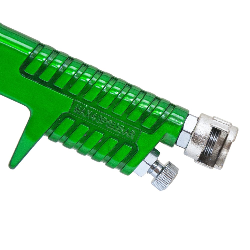Фарборозпилювач Sigma HVLP Ø1.4 мм 140-280л/хв 3бар в/б 600 мл (пласт) + редуктор зелений