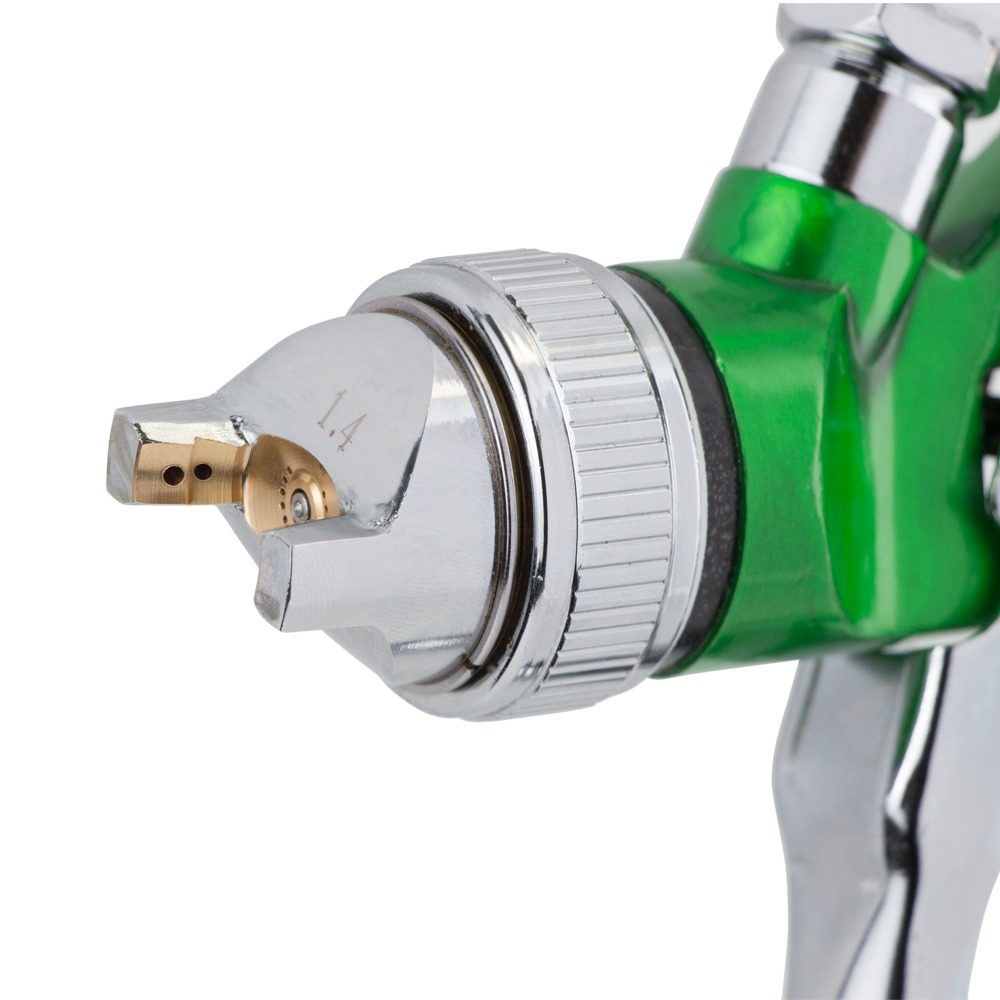 Фарборозпилювач Sigma HVLP Ø1.4 мм 140-280л/хв 3бар в/б 600 мл (пласт) зелений