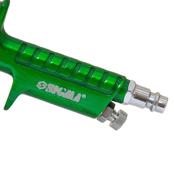 Краскораспылитель Sigma HVLP-mini Ø0.8 мм 30-115л/хв 2.1бар в/б 100 мл (пласт) зеленый