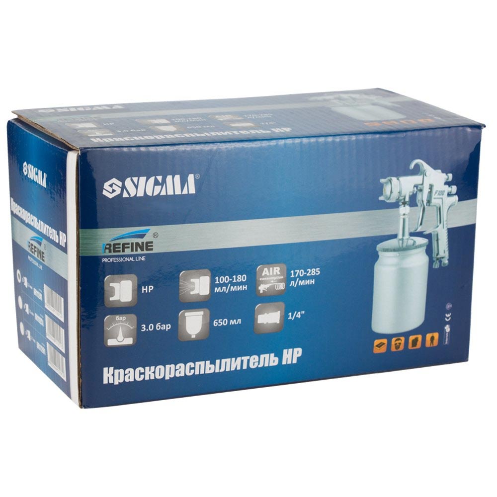 Фарборозпилювач Sigma Refine HP Ø1.3 мм 170-285 л/хв 3 бар н/б 650 мл (мет)
