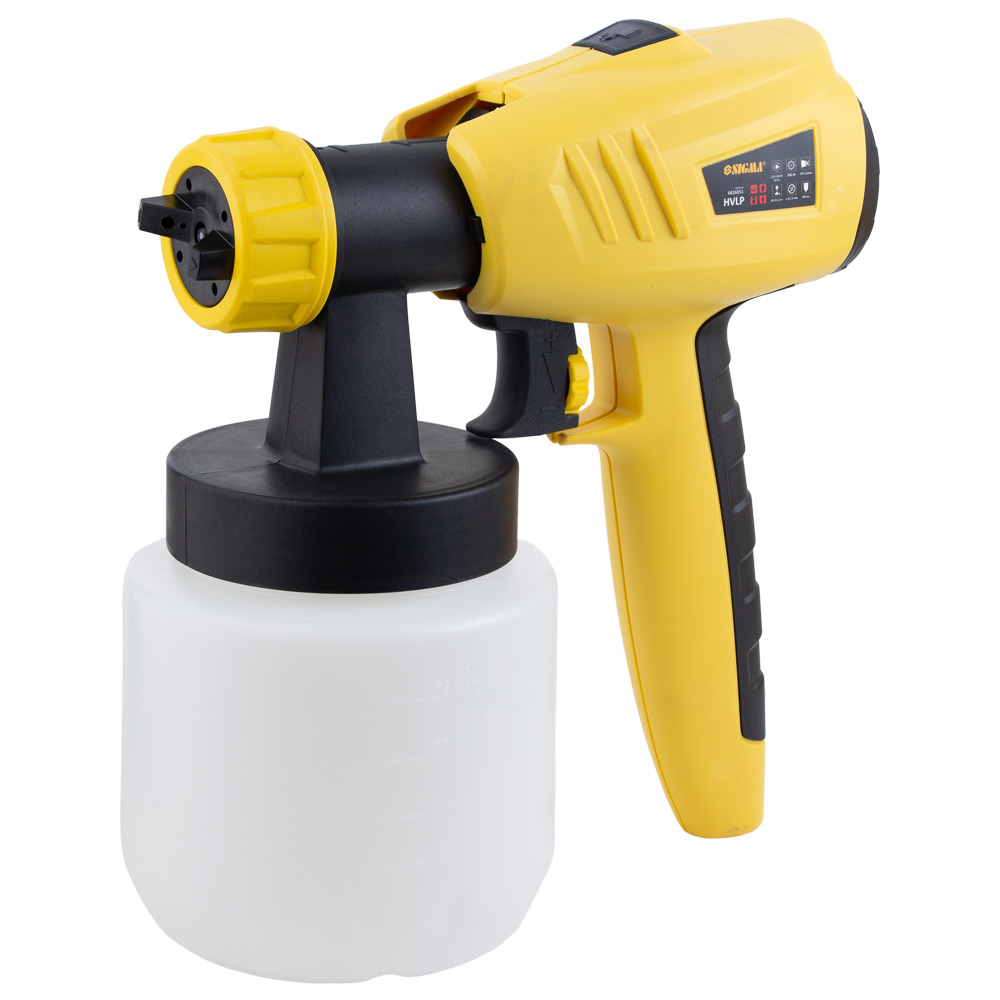 Фарборозпилювач Sigma електричний HVLP 800Вт Ø1.8/2.6 мм 900мл/хв н/б 800 мл