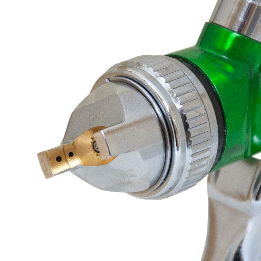 Фарборозпилювач Sigma HVLP Ø1.3 мм 140-280л/хв 3бар в/б 600 мл (пласт) зелений