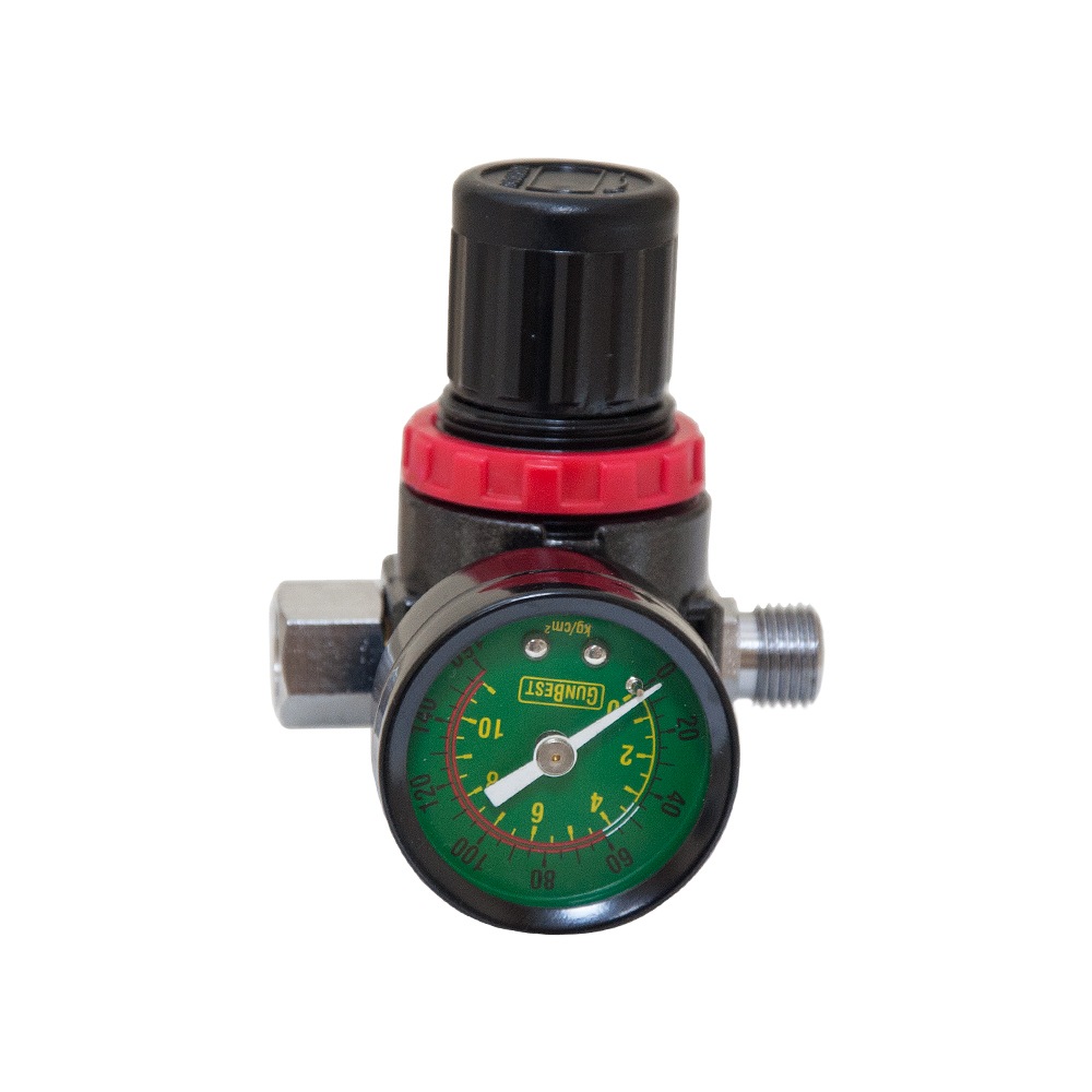 Фарборозпилювач Sigma HVLP Ø1.4 мм 140-280л/хв 3бар в/б 600 мл (пласт) + редуктор зелений