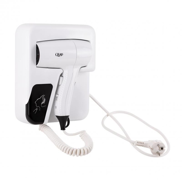 Фен із тримачем Qtap Pohodli 1200 Вт White (Pobut) (QTF1200RNP)