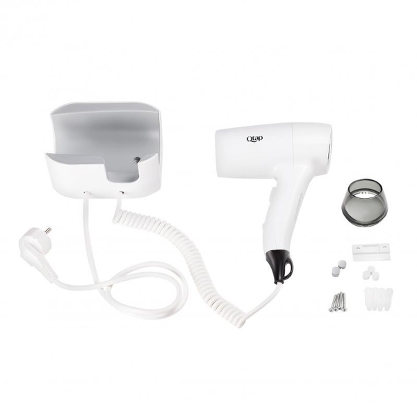 Фен із тримачем Qtap Pohodli 1200 Вт White (Pobut) (QTF1200ROP)