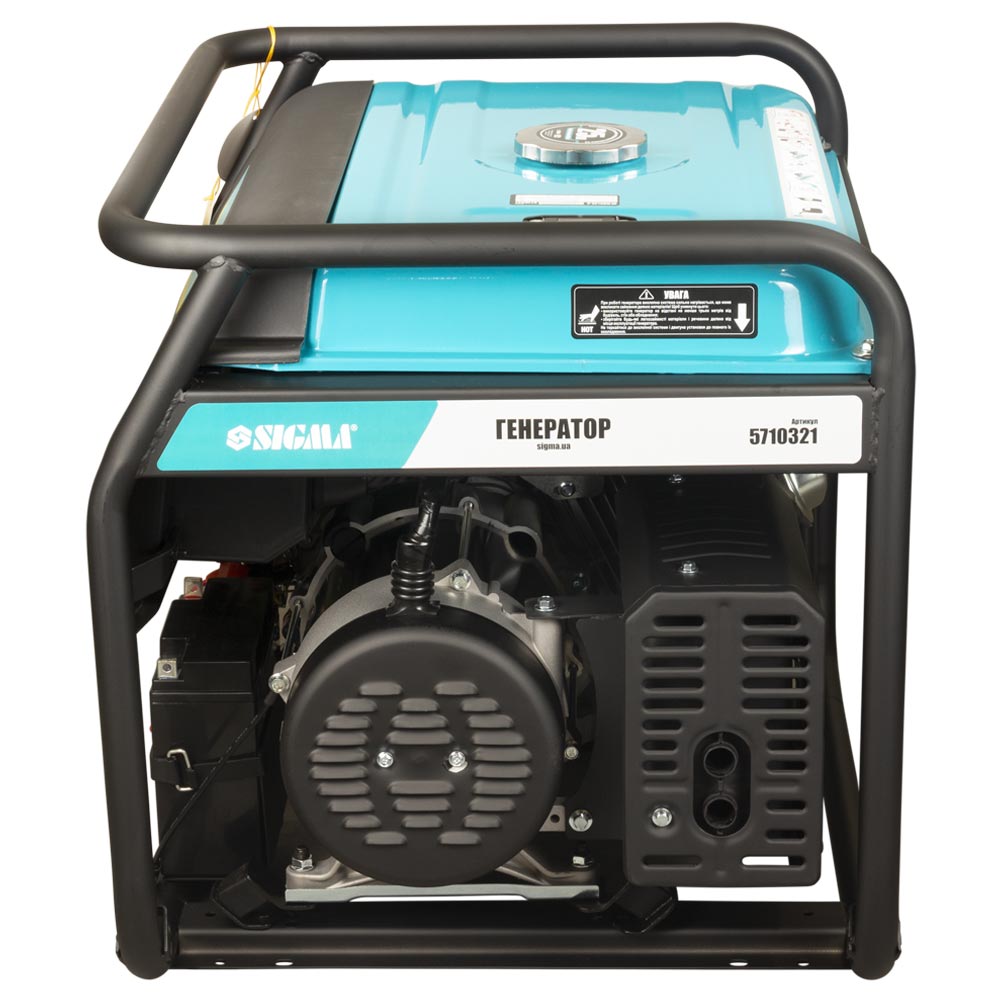Генератор бензиновий Sigma 220В 5.0/5.5кВт 4-х тактний ручний запуск