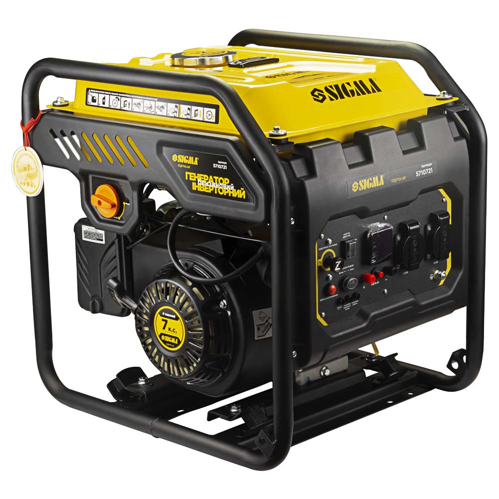 Генератор інверторний бензиновий Sigma 220В 2.2/2.5кВт 12л 4-х тактний ручний запуск