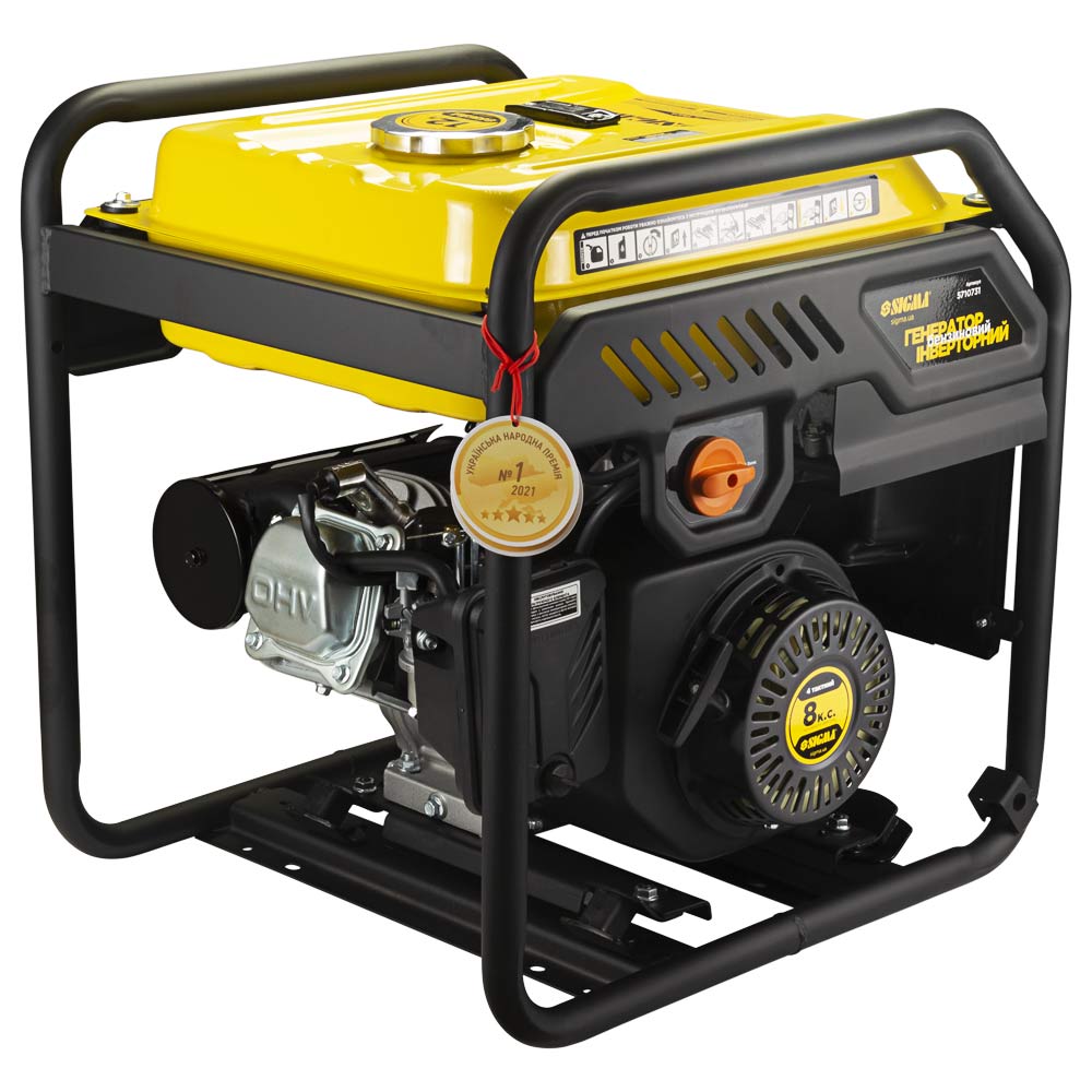 Генератор інверторний бензиновий Sigma 220В 3.0/3.5кВт 12л 4-х тактний ручний запуск
