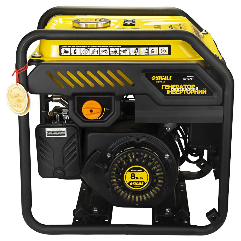 Генератор інверторний бензиновий Sigma 220В 3.0/3.5кВт 12л 4-х тактний ручний запуск