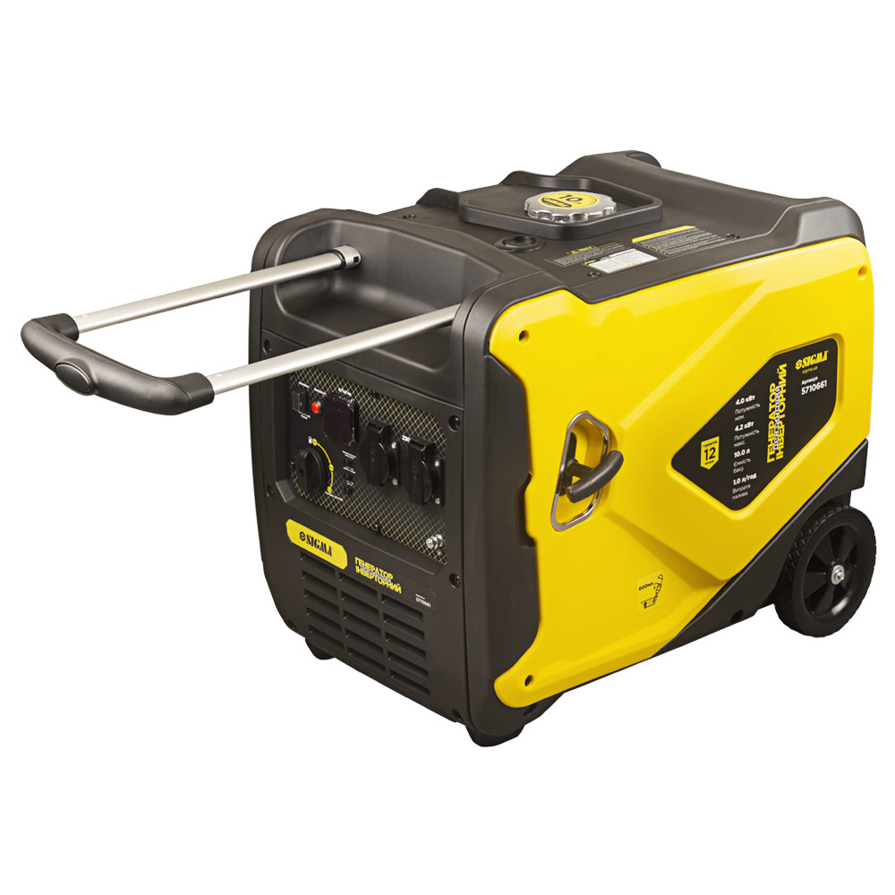Генератор інверторний бензиновий Sigma 220В 4.0/4.2кВт 50дБ 4-х тактний ручний запуск