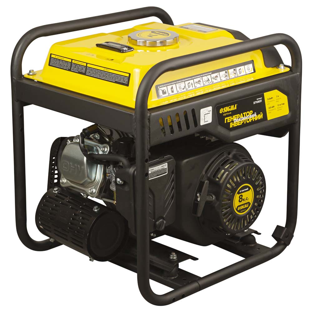 Генератор інверторний бензиновий Sigma 220В 4.0/4.5кВт 7л 4-х тактний ручний запуск