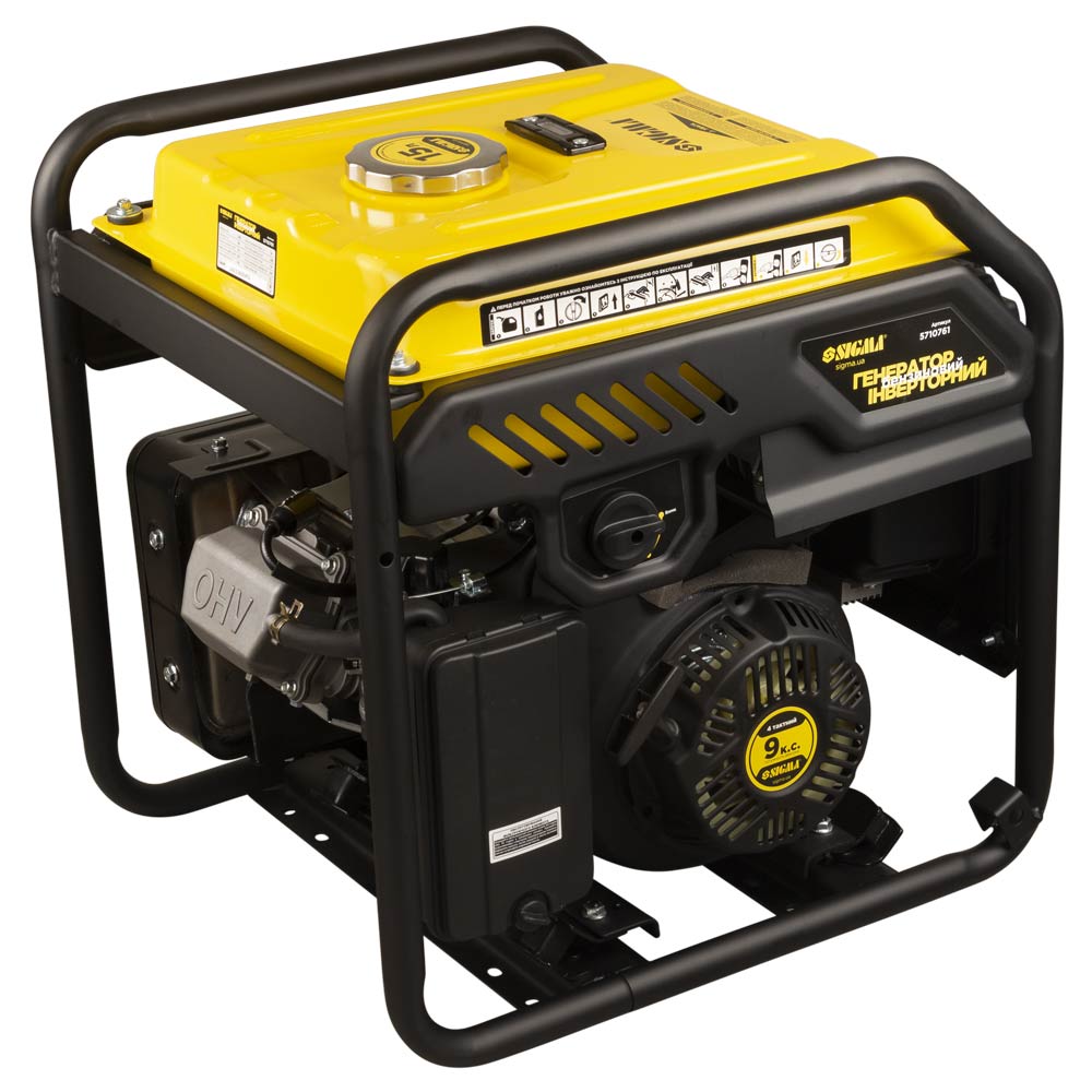 Генератор інверторний бензиновий Sigma 220В 5.5/6.0кВт 15л 4-х тактний ручний запуск