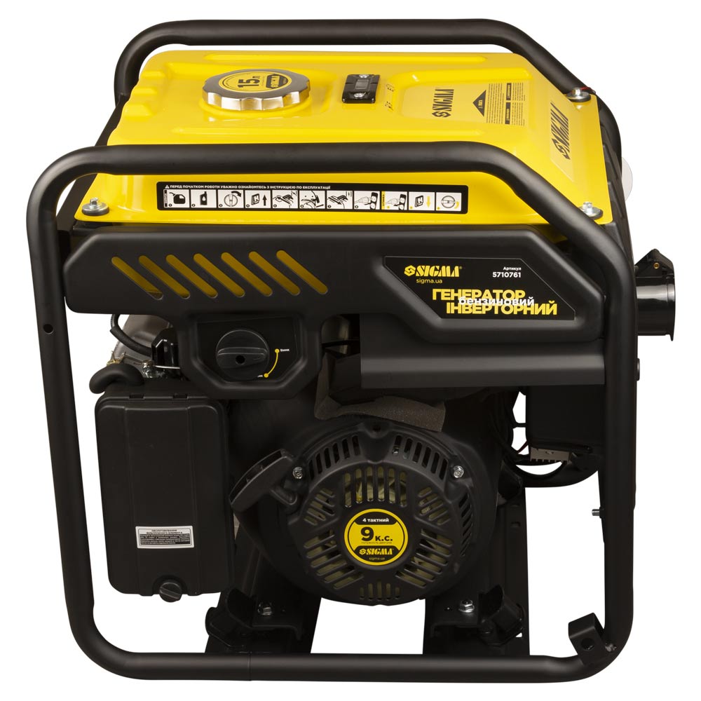 Генератор інверторний бензиновий Sigma 220В 5.5/6.0кВт 15л 4-х тактний ручний запуск