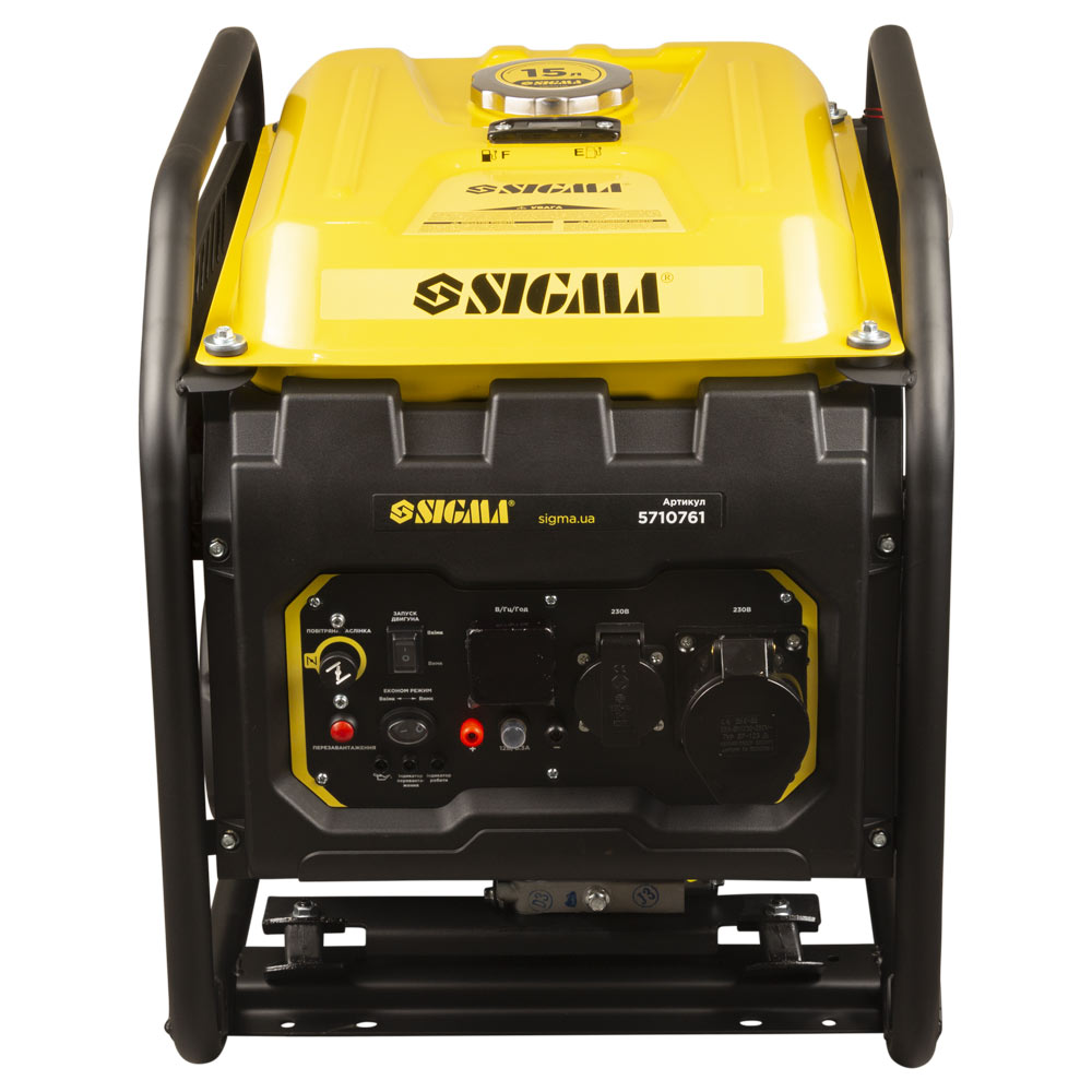 Генератор інверторний бензиновий Sigma 220В 5.5/6.0кВт 15л 4-х тактний ручний запуск