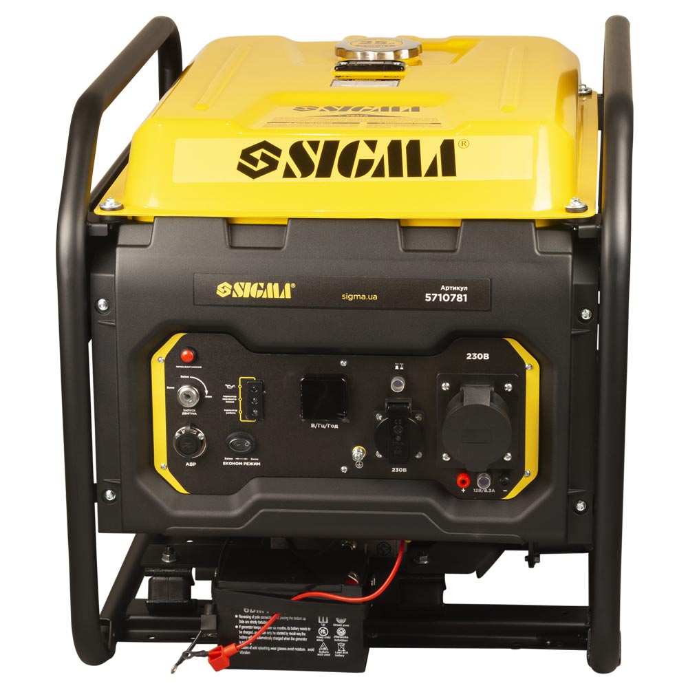 Генератор інверторний бензиновий Sigma 220В 7.5/8.0кВт 25л 4-х тактний з виводом під АВР