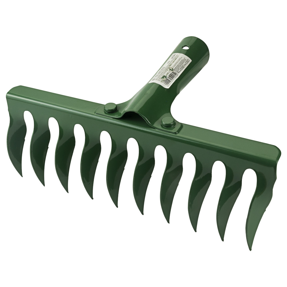 Граблі Grad садові кручені 10 зубців 265 x 82 мм заклепувальне кріплення