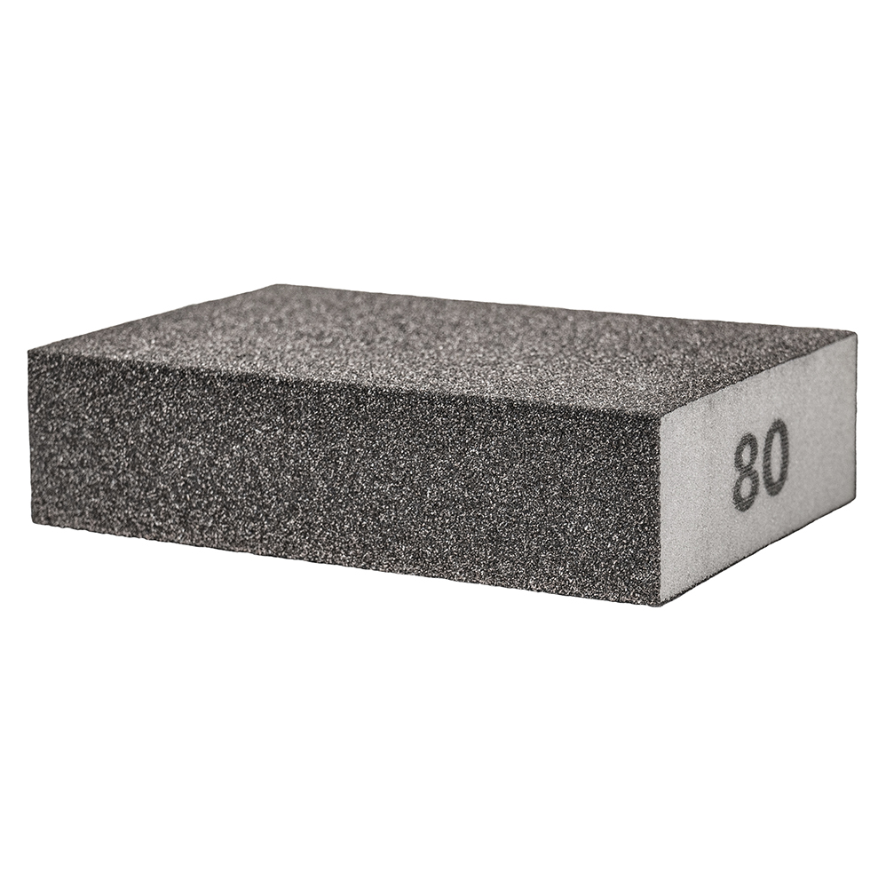 Губка шліфувальна Sigma чотиристороння 100 х 70 х 25 мм P80