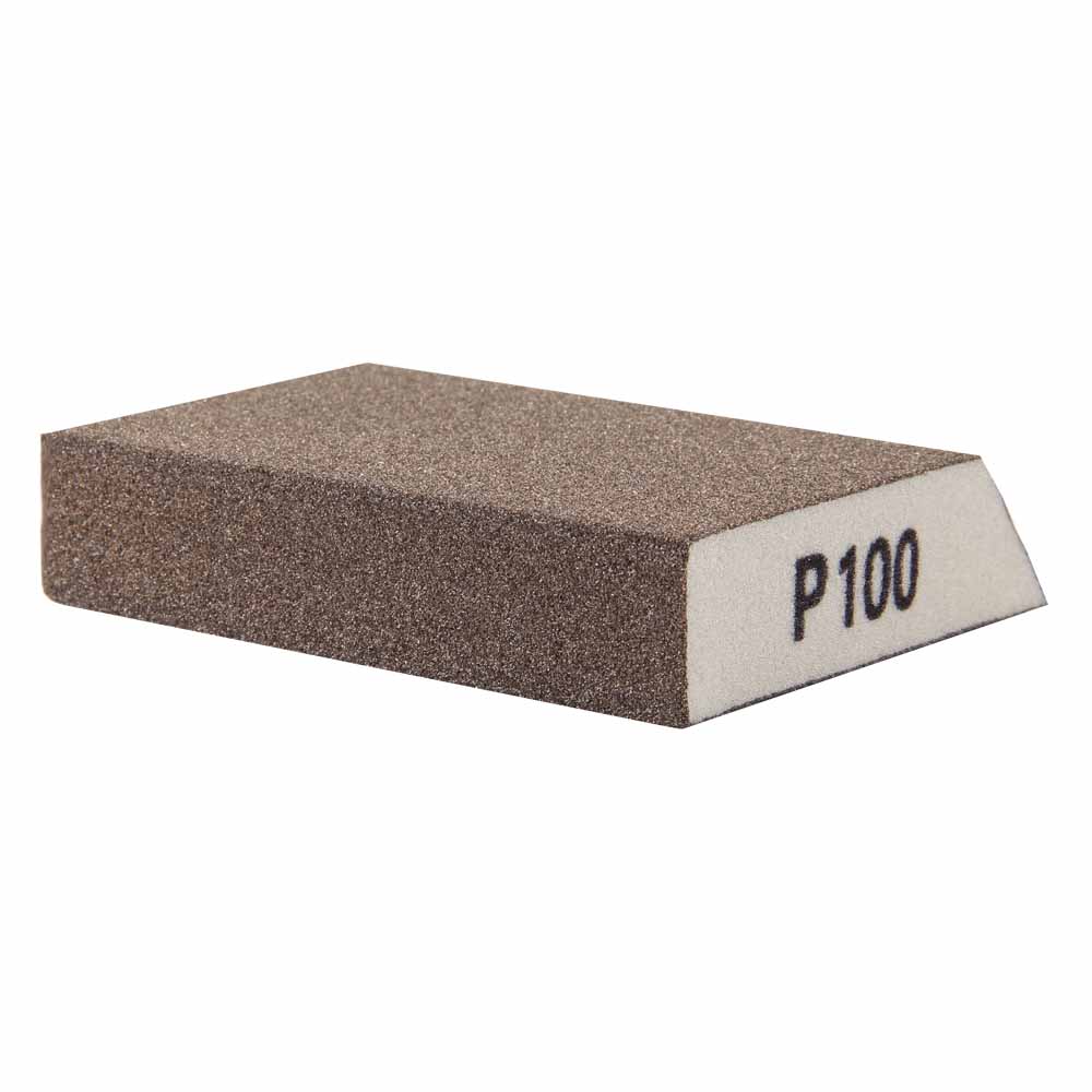 Губка шліфувальна Sigma чотиристороння кутова 110 х 90 х 25 мм P100