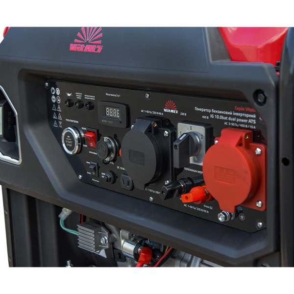 Бензиновий інверторний генератор Vitals IG 10.0bat dual power + ATS 230-400 В 10.0/11.0 кВт 4-тактний електрозапуск