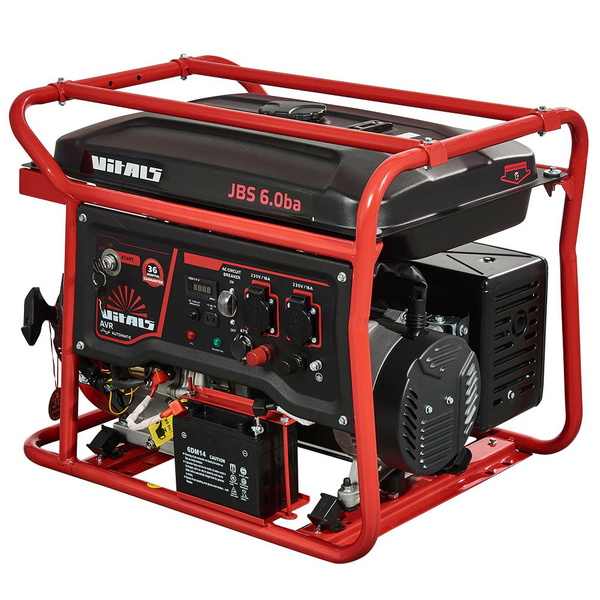 Генератор бензиновый Vitals JBS 6.0ba 230 В 6.0/6.5 кВт 4-тактный ручной запуск