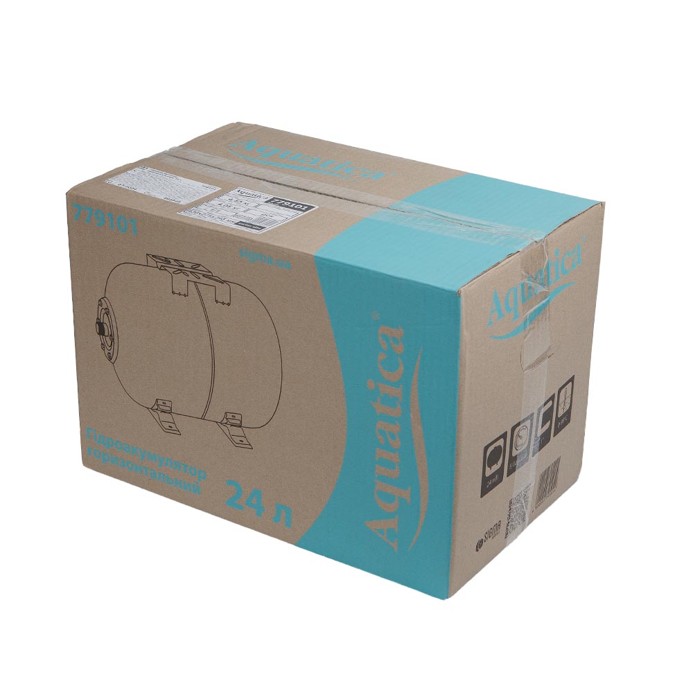 Гідроакумулятор Aquatica горизонтальний 24 л тип EU