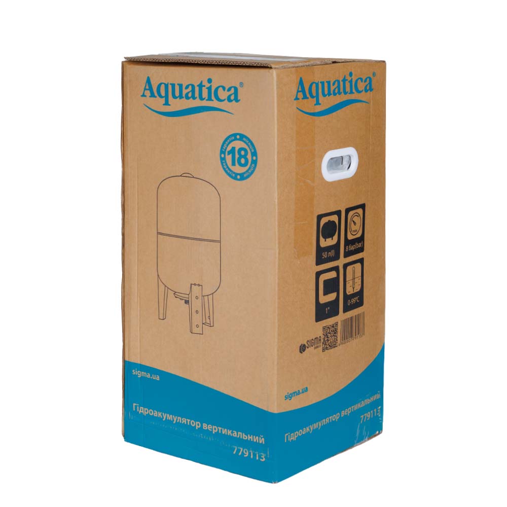 Гідроакумулятор Aquatica вертикальний 50 л (нерж)