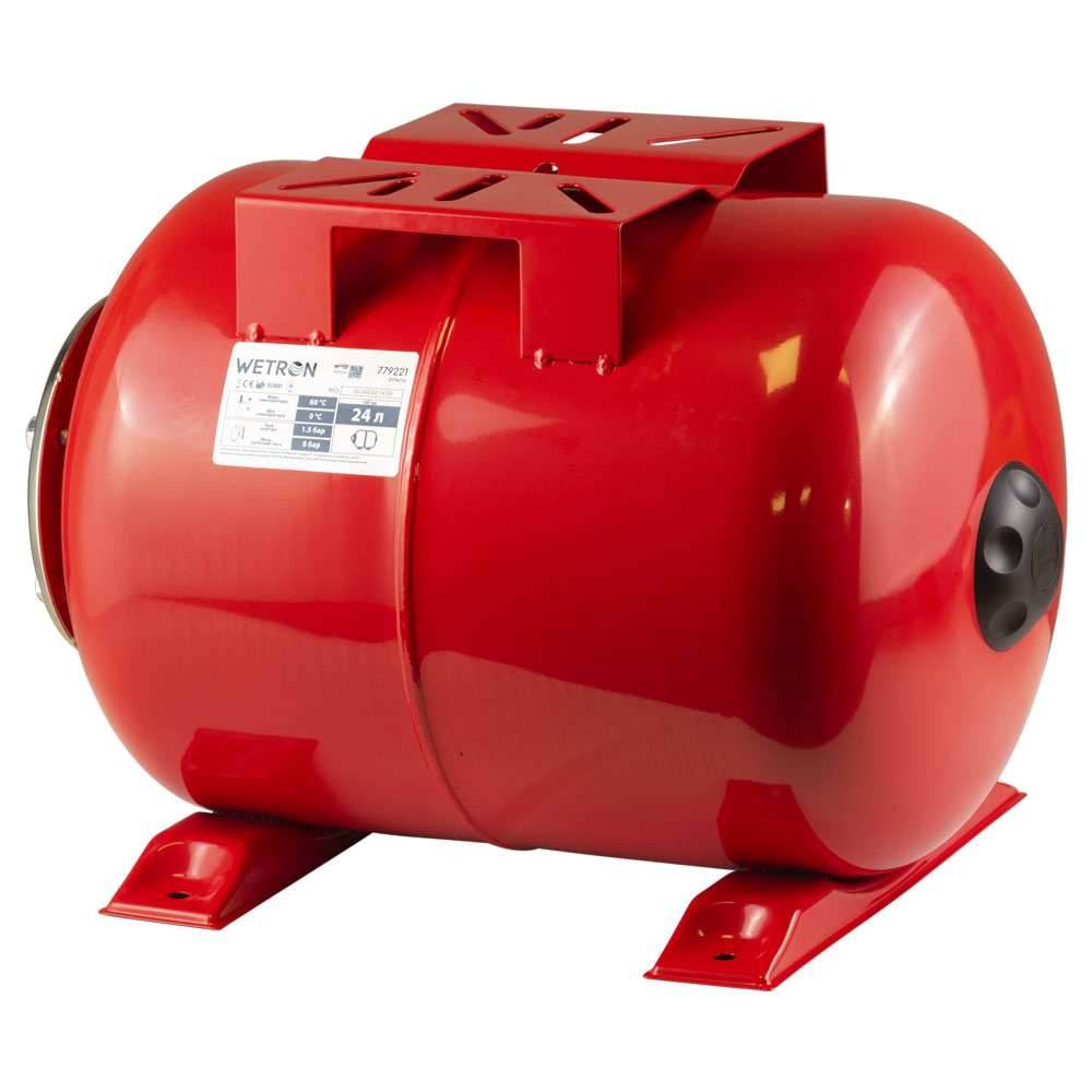Гідроакумулятор Wetron горизонтальний 24 л HTw24