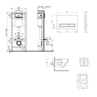 Готовое решение Qtap для ванной комнаты: подвесной унитаз Crow Ultra Quiet 520 x 360 x 290 + комплект инсталляции Nest 4 в 1 (линейная клавиша White)