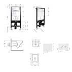 Готове рішення Qtap для ванної кімнати: підвісний унітаз Crow Ultra Quiet 520 x 360 x 290 + комплект інсталяції Standard (кругла клавіша White)