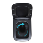 Готовое решение Qtap для ванной комнаты: подвесной унитаз Crow Ultra Quiet Black 485 x 340 x 290 + комплект инсталляции Standard (линейная кнопка White)