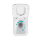Готовое решение Qtap для ванной комнаты: подвесной унитаз Gemini Ultra Quiet 485 x 340 x 350 + комплект инсталляции Nest 4 в 1 (квадратная клавиша Chrome)