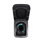 Готовое решение Qtap для ванной комнаты: подвесной унитаз Gemini Ultra Quiet Black 520 x 360 x 350 + комплект инсталляции Standard (круглая кнопка Black)