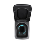 Готовое решение Qtap для ванной комнаты: подвесной унитаз Gemini Ultra Quiet Black 520 x 360 x 350 + комплект инсталляции Standard (линейная кнопка Black)