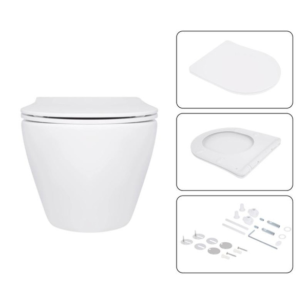 Готовое решение Qtap для ванной комнаты: подвесной унитаз Jay Ultra Quiet 520 x 360 x 320 + комплект инсталляции Nest 4 в 1 (круглая клавиша Chrome)