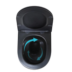 Готовое решение Qtap для ванной комнаты: подвесной унитаз Jay Ultra Quiet Black 485 x 360 x 320 + комплект инсталляции Standard (круглая кнопка Chrome)
