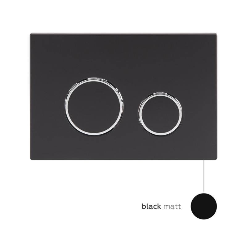Готове рішення Qtap для ванної кімнати: підвісний унітаз Swan Rimless 520 х 360 х 320 + комплект інсталяції Nest 4 в 1 (кругла клавіша Black mat)