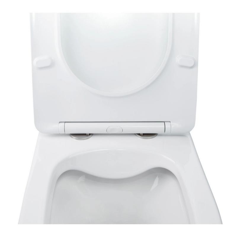 Готове рішення Qtap для ванної кімнати: підвісний унітаз Swan Rimless 520 х 360 х 320 + комплект інсталяції Nest 4 в 1 (кругла клавіша Chrome)