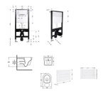 Готовое решение Qtap для ванной комнаты: подвесной унитаз Swan Ultra Quiet 520 x 360 x 320 + комплект инсталляции Standard (линейная кнопка White)