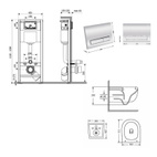 Готовое решение Qtap для ванной комнаты: подвесной унитаз Taurus Ultra Quiet 515 x 360 x 350 + комплект инсталляции Nest 4 в 1 (линейная клавиша Chrome)