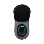 Готовое решение Qtap для ванной комнаты: подвесной унитаз Taurus Ultra Quiet Black 515 x 360 x 350 + комплект инсталляции Standard (круглая кнопка Black)