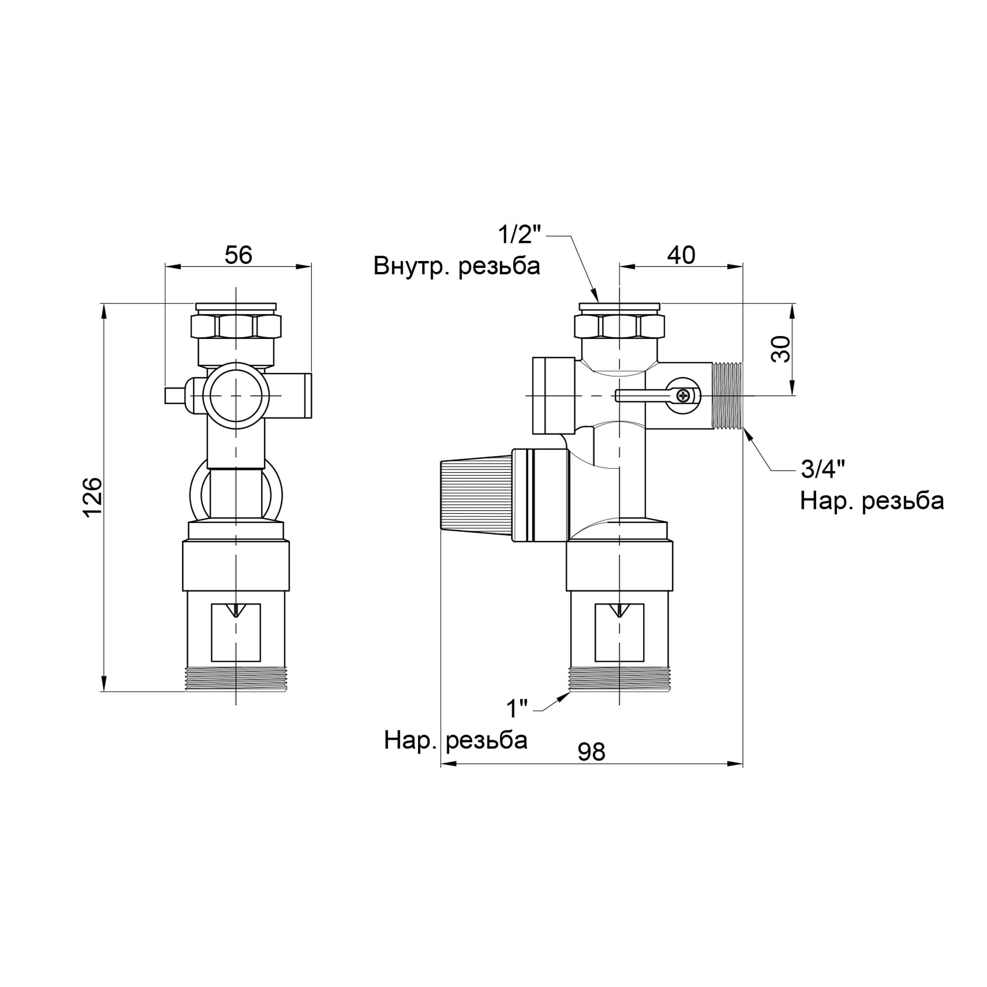 Группа безопасности Thermo Alliance Forte для водонагревателя 3/4" х 3/4" (1/2") (SF396W202015)